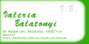 valeria balatonyi business card